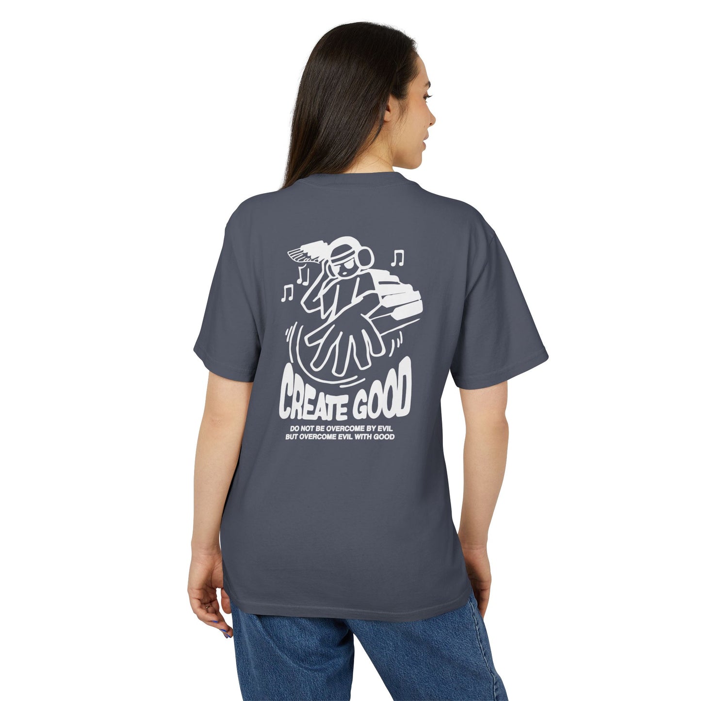 Indigo Create Good Heavy Faded Tee