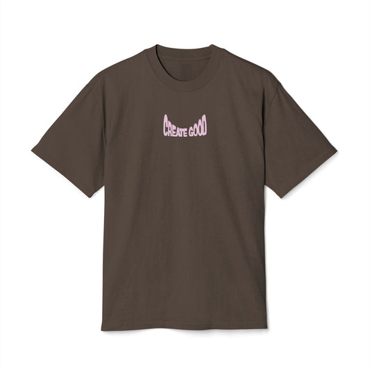 Brown Create Good Heavy Faded Tee
